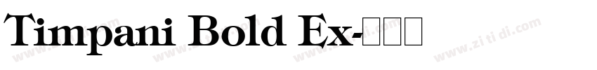 Timpani Bold Ex字体转换